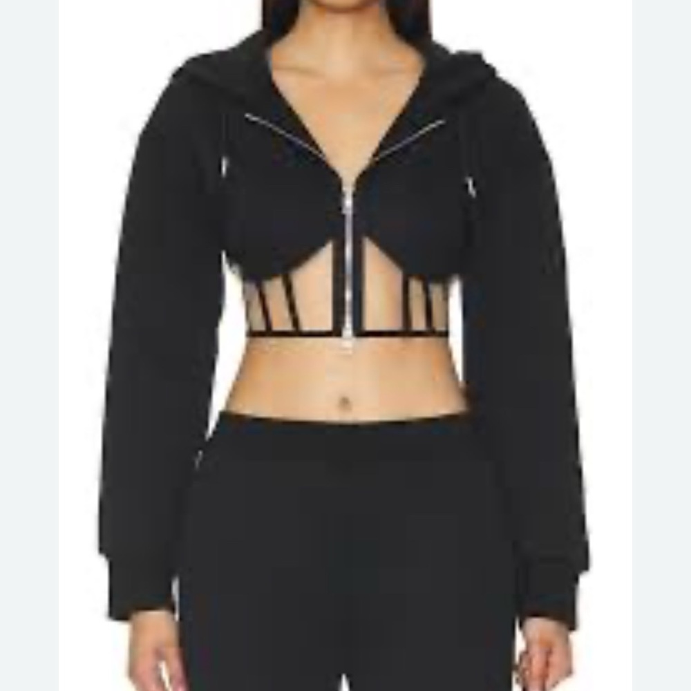 RTA CROPPED CORZET HOODIE